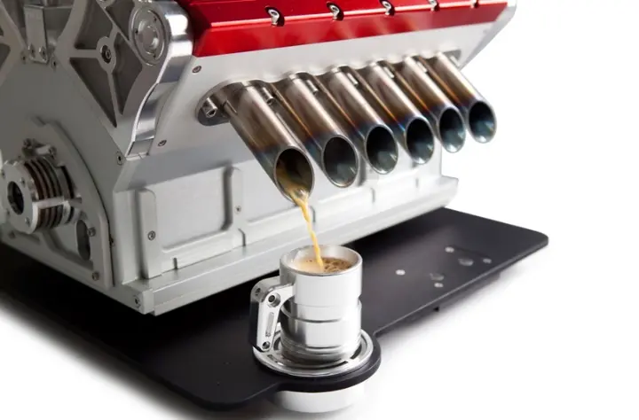 Revving Up Your Morning: The Espresso Veloce V12 Engine Coffee Machine