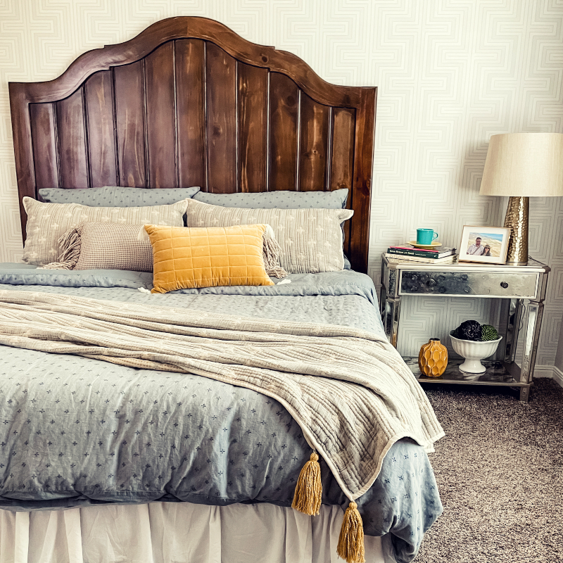 Santa Fe Inspired Bedroom Makeover With Bold Wallpaper And Custom Furniture