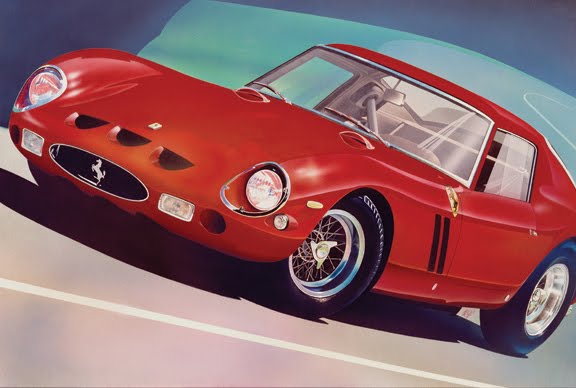 Painting of a Ferrari GTO 250