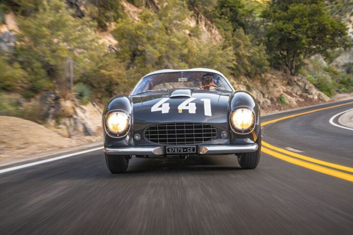 The Ferrari 250 GT Double-Bubble Zagato Tour de France front