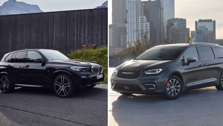 BMW X5 xDrive45e vs Chrysler Pacifica Limited Hybrid