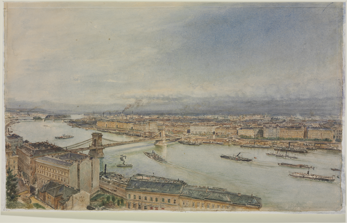 Rudolf von Alt (1812-1905) View of Budapest, 1881 Watercolour on paper, 343 × 565 mm Inv. no. 1933-2390 Transferred from the Imperial Collection, Vienna, 1932 © 2025 Museum of Fine Arts, Budapest