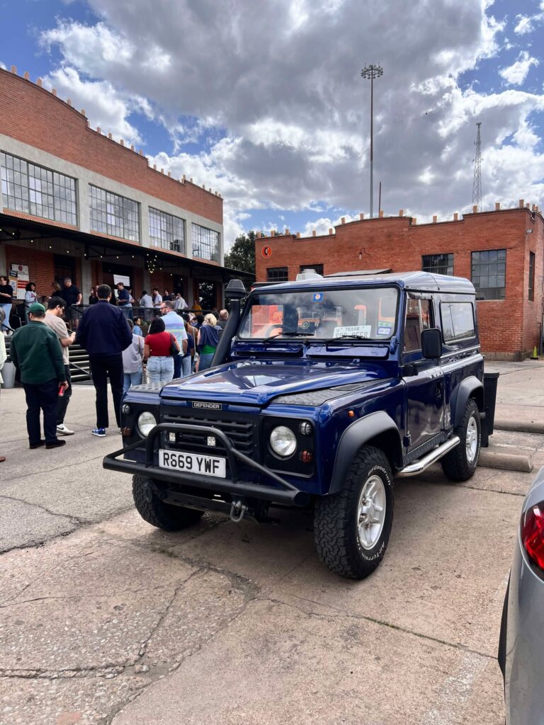  Windup Watch Fair Dallas, A classic Land Rover Defender was parked out front, owned by Mike Pearson, Brand Director for Christopher Ward.