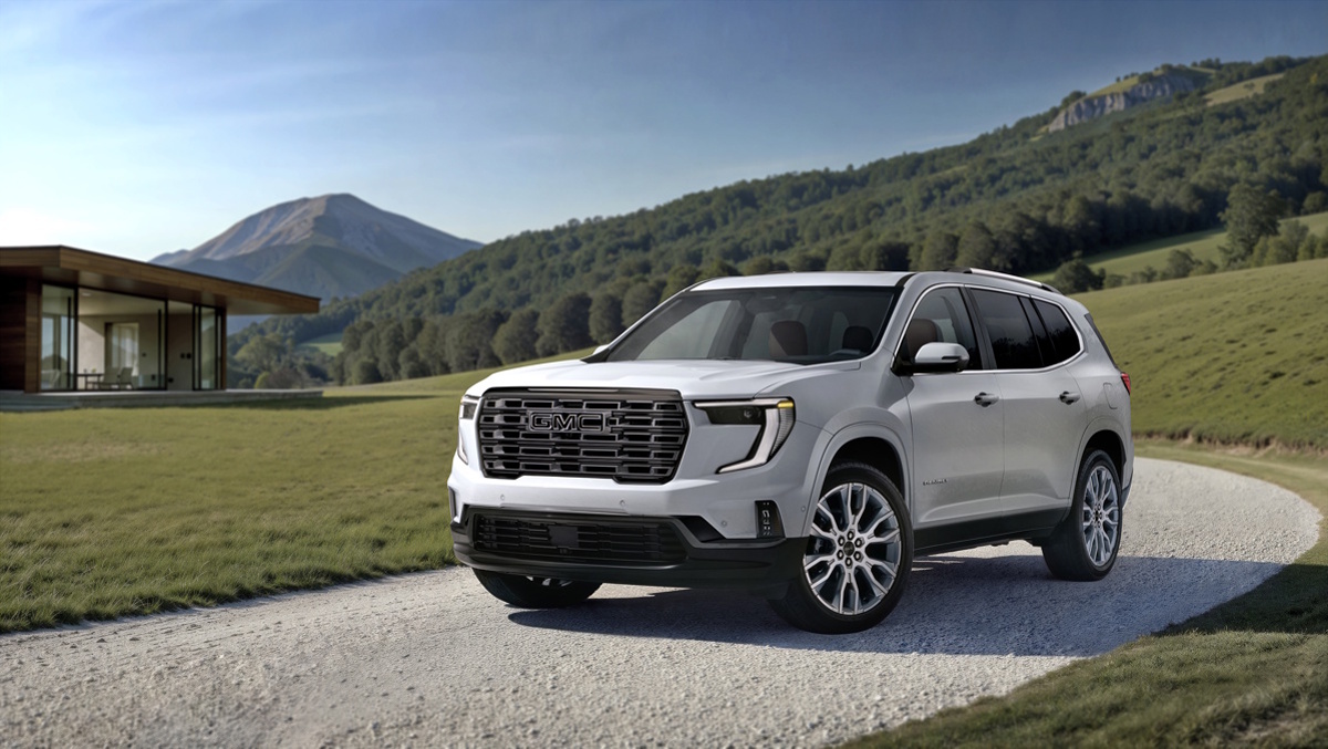We review the 2026 GMC Acadia Denali Ultimate AWD, a 328-hp three-row luxury SUV with Super Cruise, massaging leather seats, AWD, and room for seven.