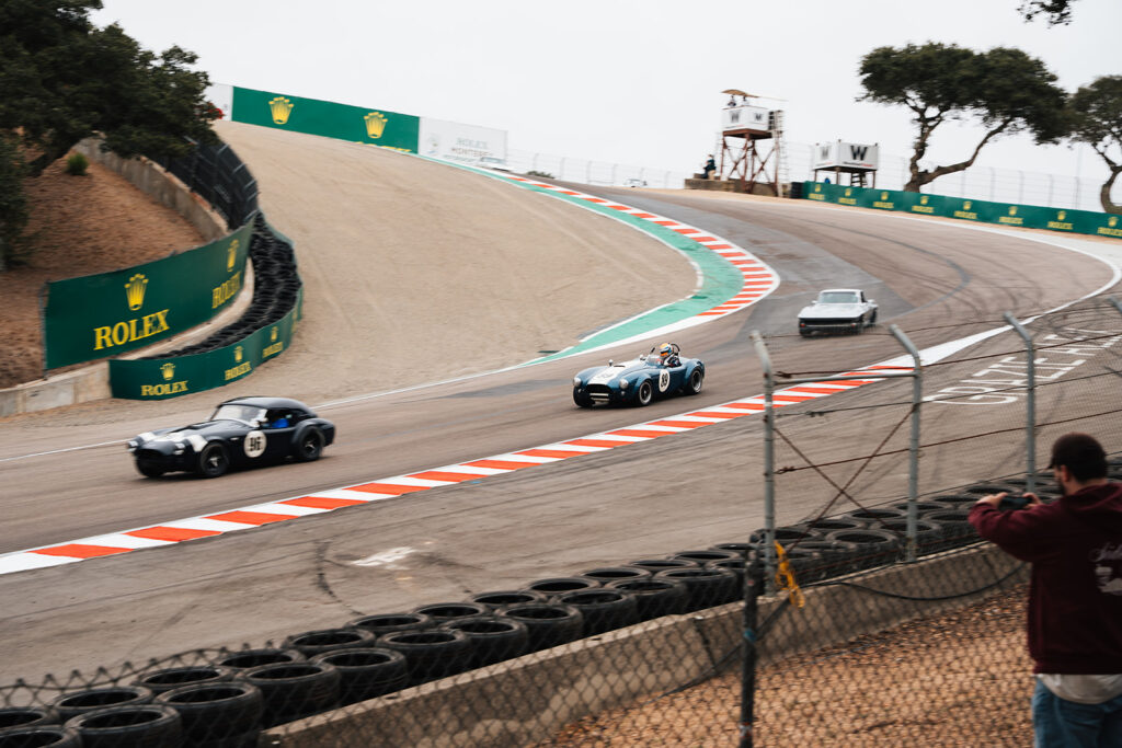 Billy Johnson took the Ken Miles Trophy in a 1964 Shelby Cobra 289, beating another Cobra driven by James Farley by just 0.479 second. In the Bruce McLaren Trophy race, Gunnar Jeannette wrestled a 1969 Porsche 917 PA to victory by only 0.248 second over Warren Briggs in a 1971 McLaren M8E.